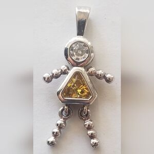 925/SilverGirl Charm November Stone